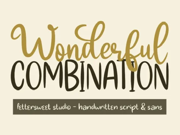 Wonderful Combination font