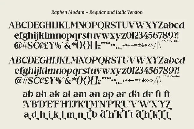 Raphen Madam DEMO font