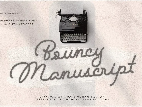 Bouncy Manuscript font