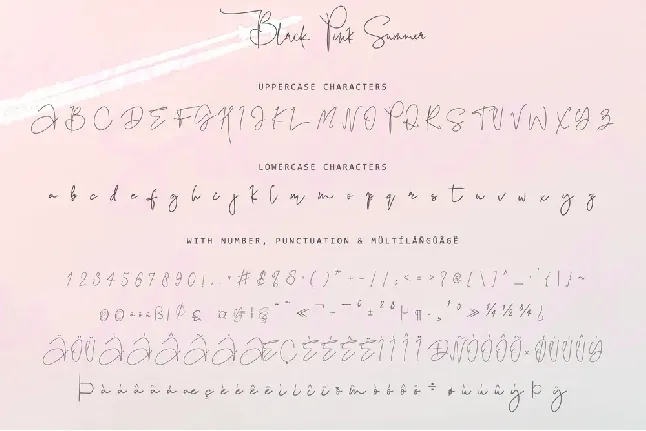 Black Pink Summer font