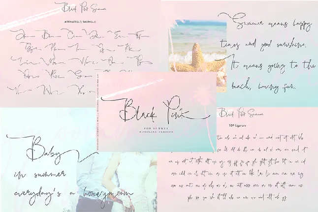 Black Pink Summer font