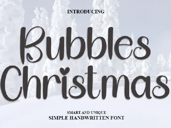 Bubbles Christmas font