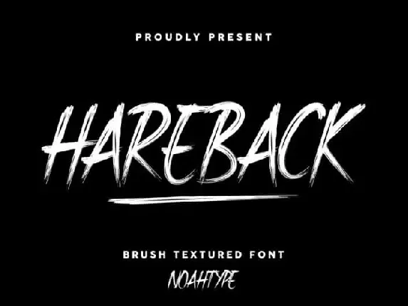 Hareback Brush font