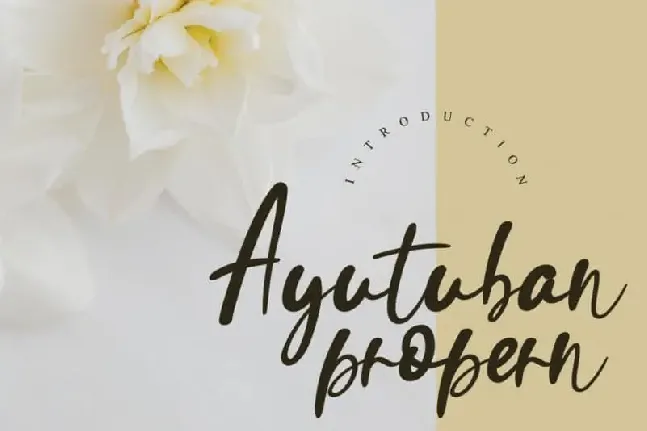 Ayutuban Handwritten font