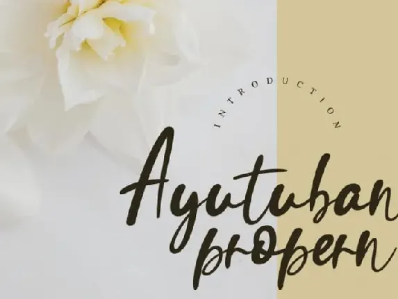 Ayutuban Handwritten font