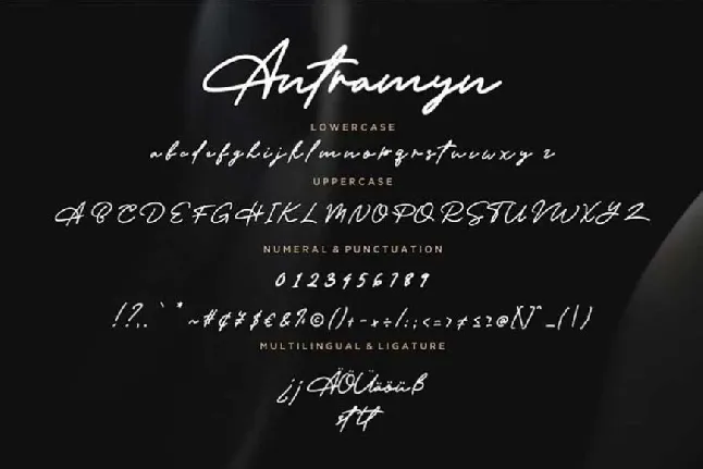 Antramyn Stylish Signature font