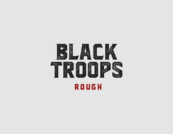 Blacktroops Stencil font