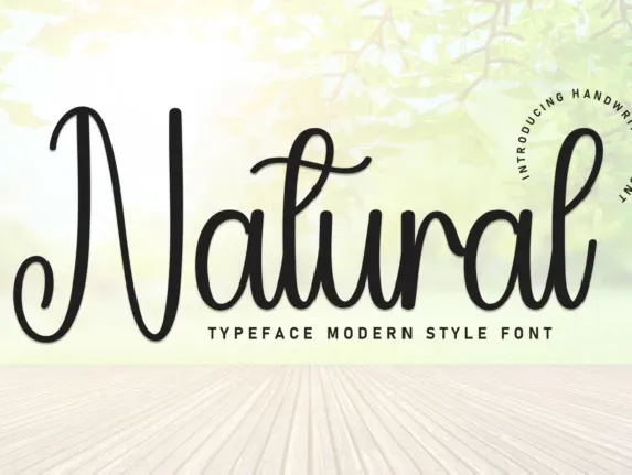 Natural Script Typeface font