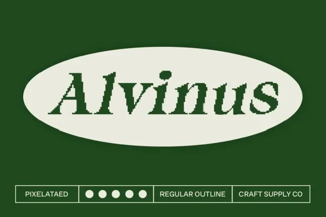 Alvinus Pixel font