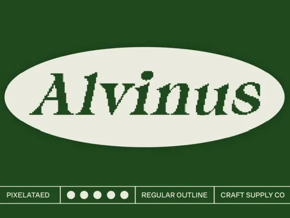 Alvinus Pixel font