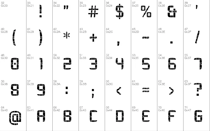 TWENTY-SEVEN font