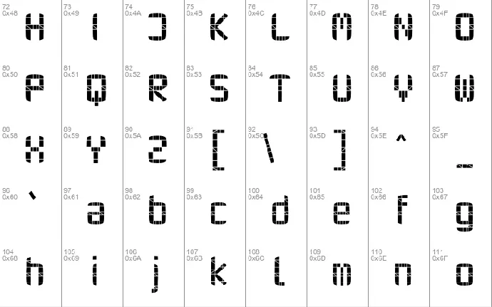 TWENTY-SEVEN font