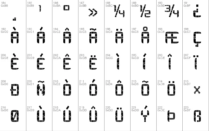 TWENTY-SEVEN font