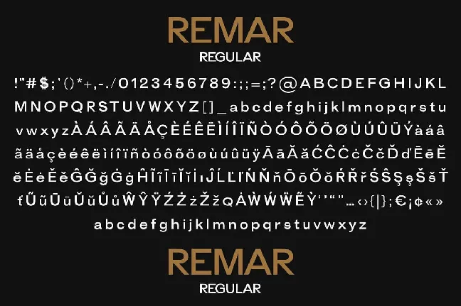 Remar font