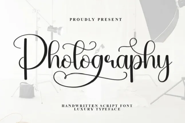 Photography Script font