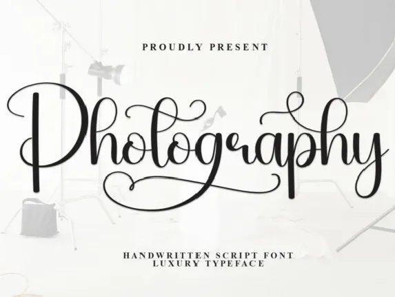 Photography Script font