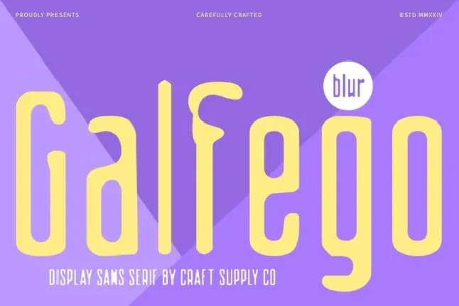 Galfego Blur font