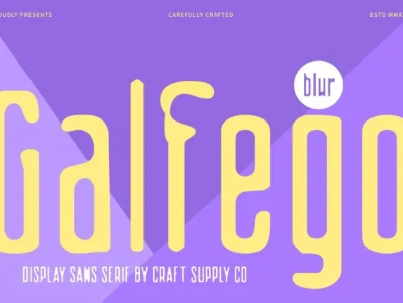 Galfego Blur font