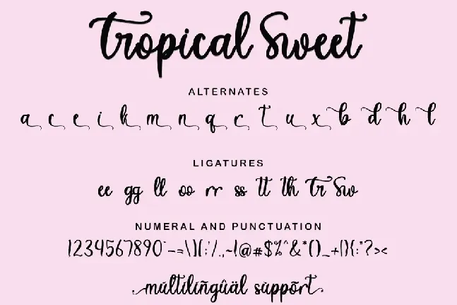 Tropical Sweet font