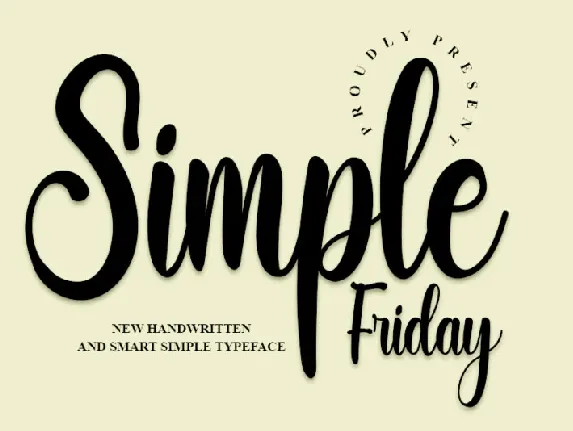 Simple Friday font