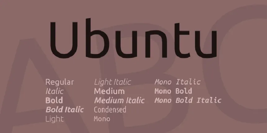 Ubuntu Family font