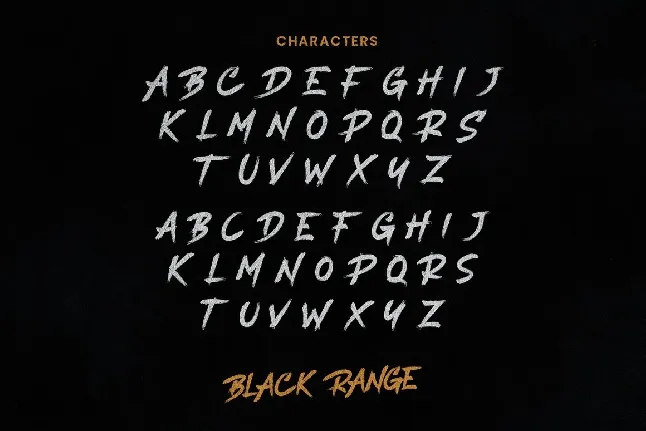 Black Range Brush font