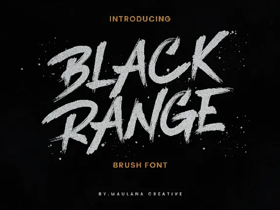 Black Range Brush font