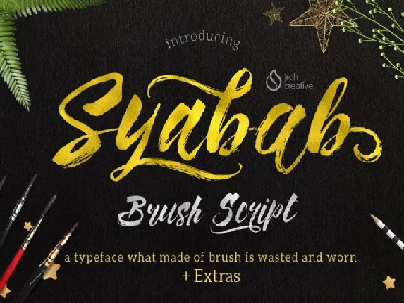 Syabab Brush Script font