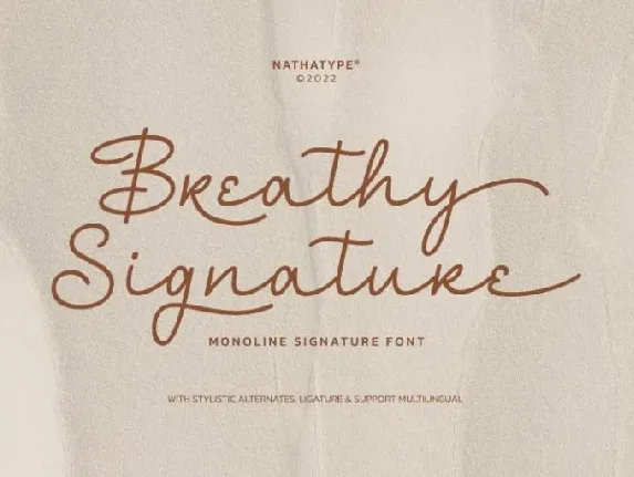 Breathy Signature font