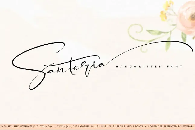 Santeria Signature font