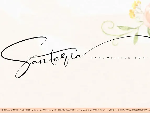 Santeria Signature font