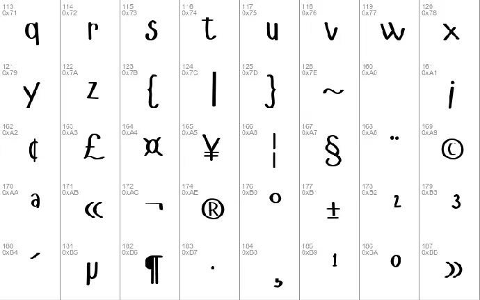 Hangyaboly font