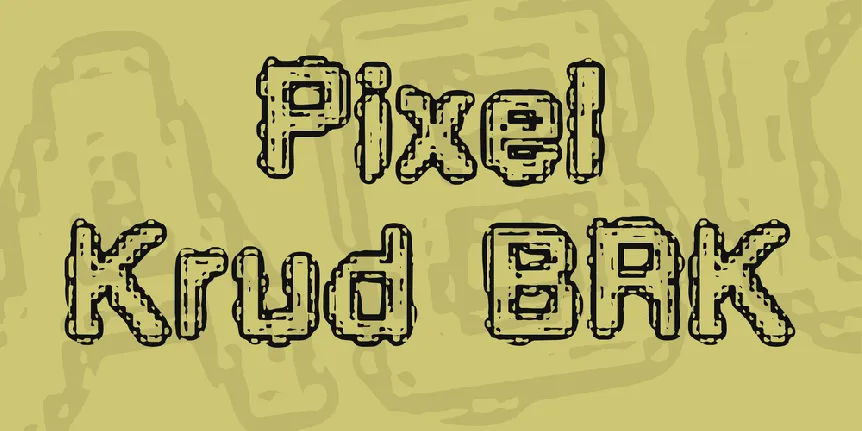 Pixel Krud BRK font