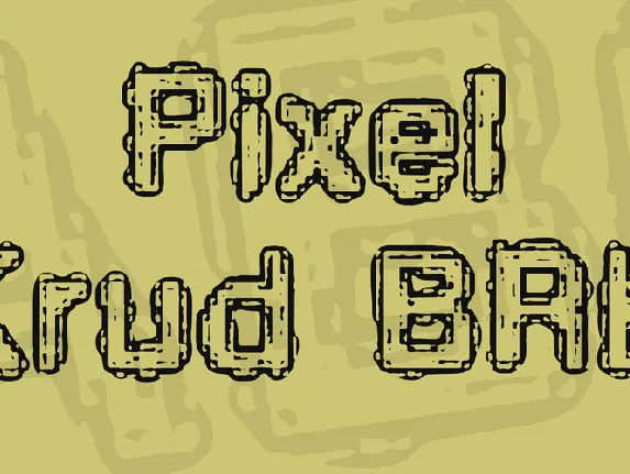 Pixel Krud BRK font