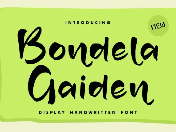 Bondela Gaiden font