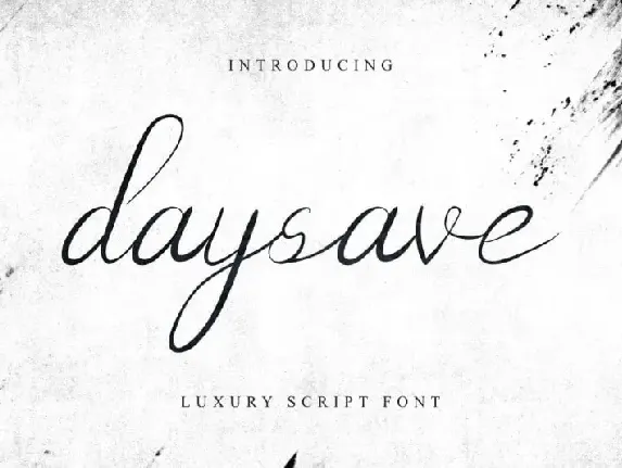 Daysave Calligraphy font