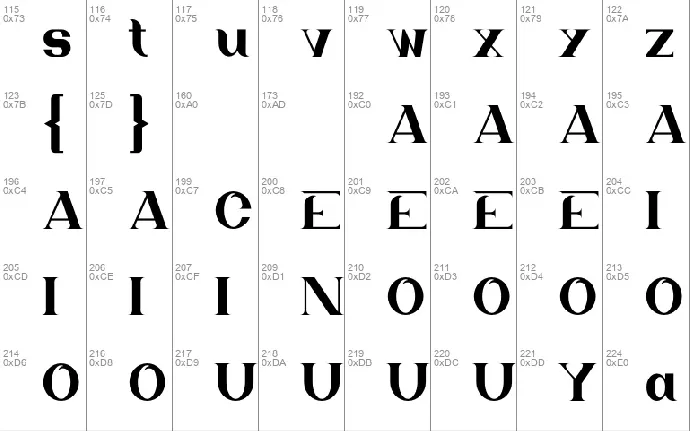 Dagon Scale font