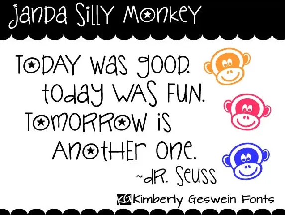 Janda Silly Monkey font