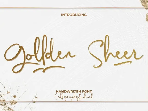 Gollden Sheer font