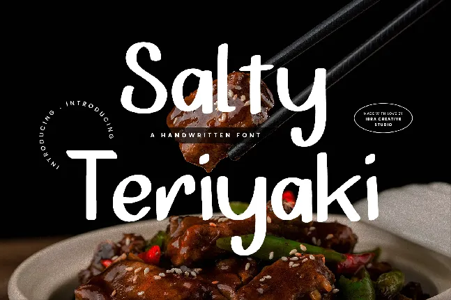 Salty Teriyaki Personal Use font