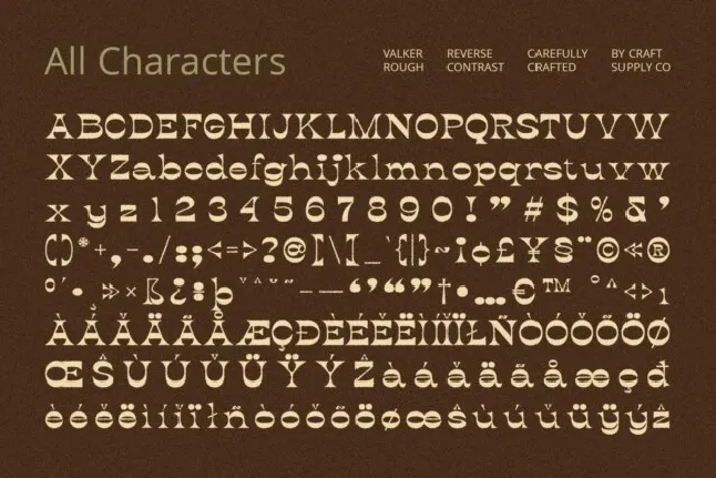 Valker Rough font