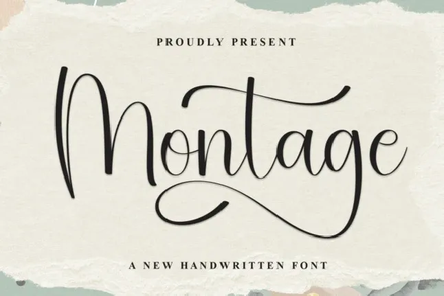 Montage Calligraphy font