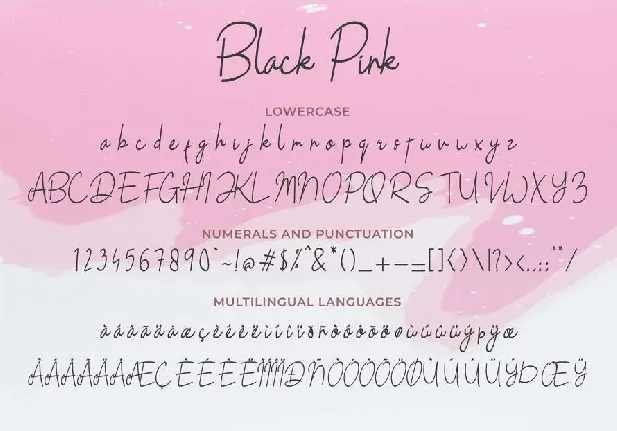 Black Pink font