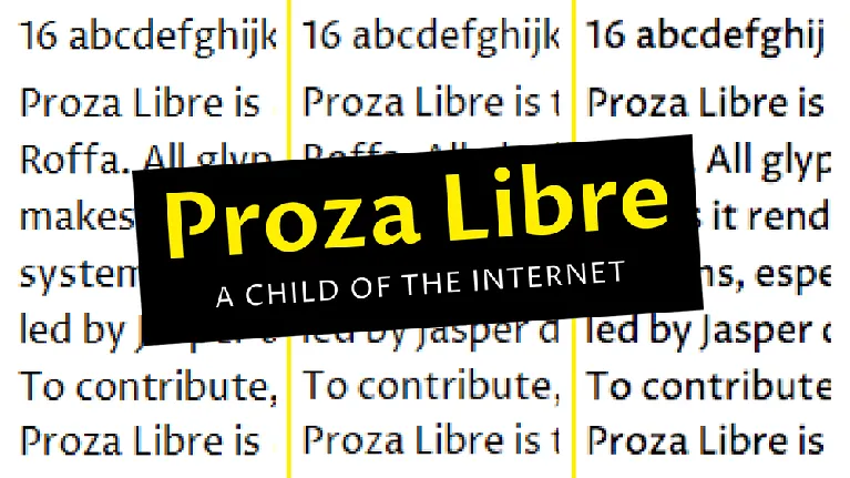 Proza Libre font