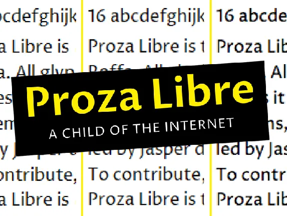 Proza Libre font