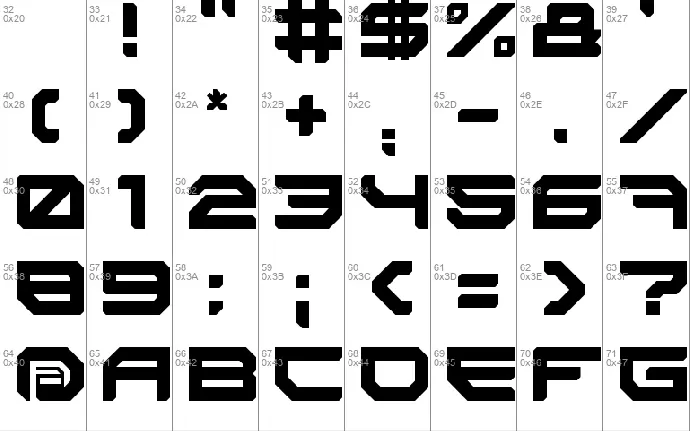 Sector 034 font