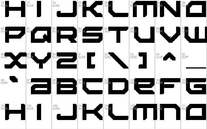 Sector 034 font