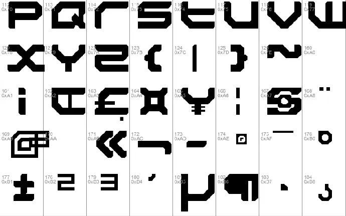 Sector 034 font