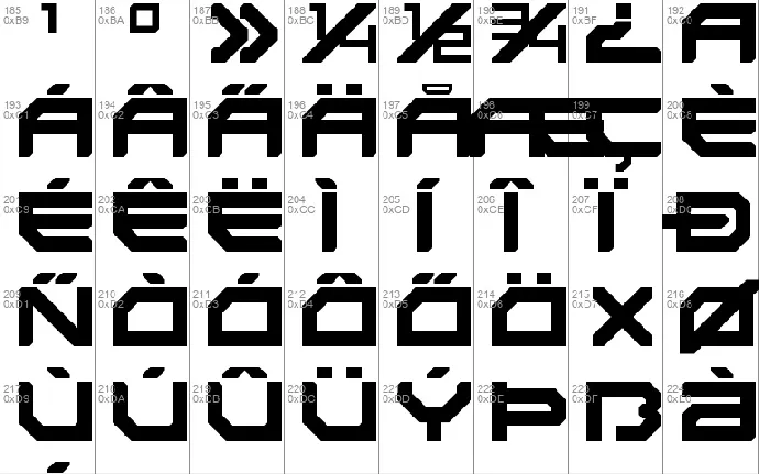 Sector 034 font