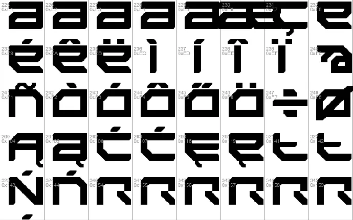 Sector 034 font